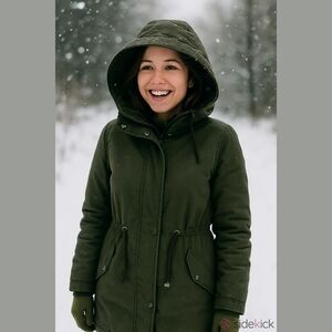 H&M Olive Utility Jacket with Hood